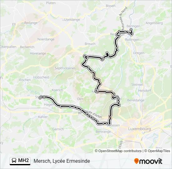 MH2 Bus Line Map