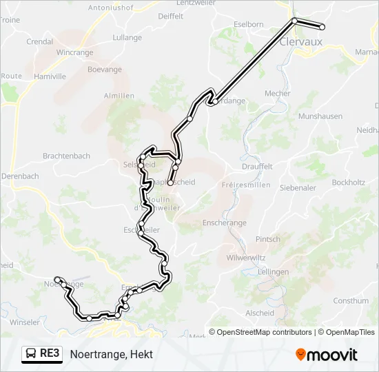 RE3 Bus Line Map