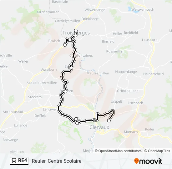 RE4 Bus Line Map