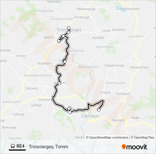 RE4 Bus Line Map