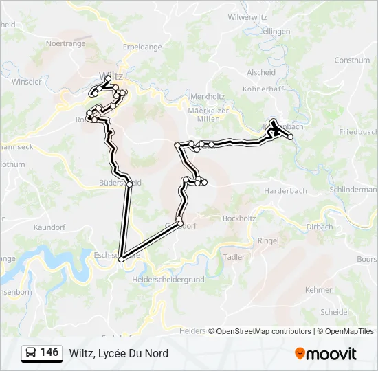 146 Bus Line Map