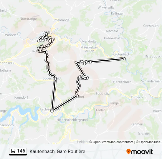 146 Bus Line Map