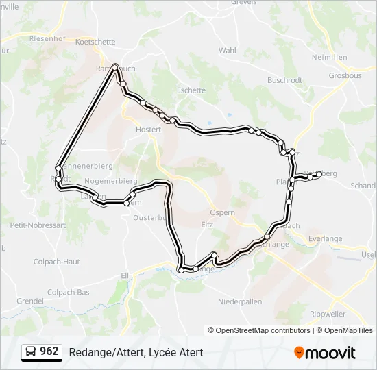 962 Bus Line Map