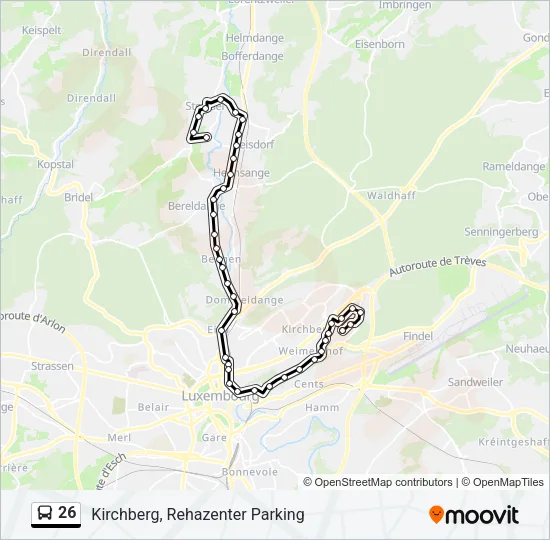 26 Bus Line Map