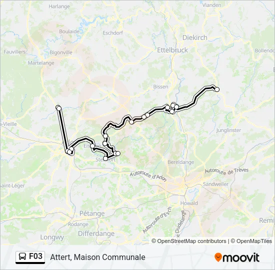 F03 Bus Line Map
