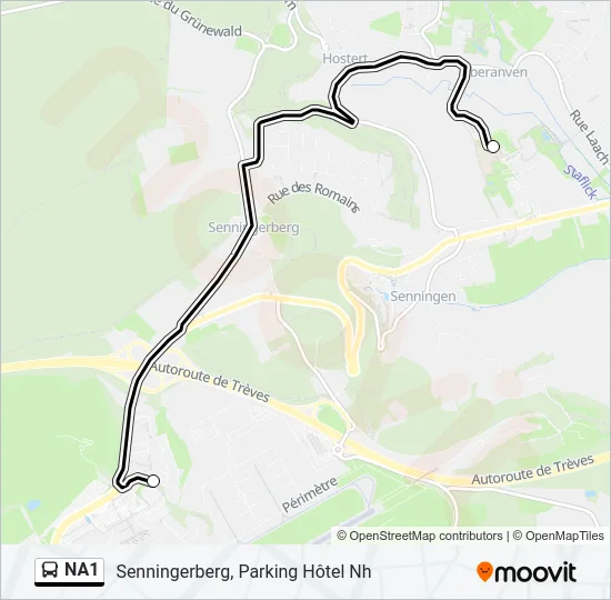 NA1 Bus Line Map