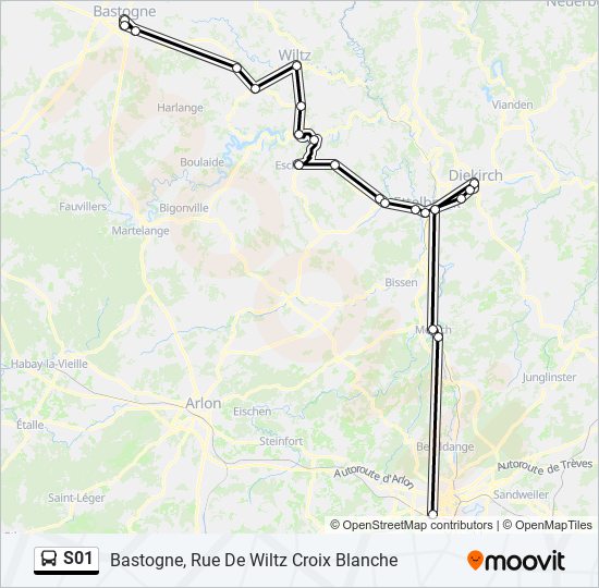 S01 bus Line Map