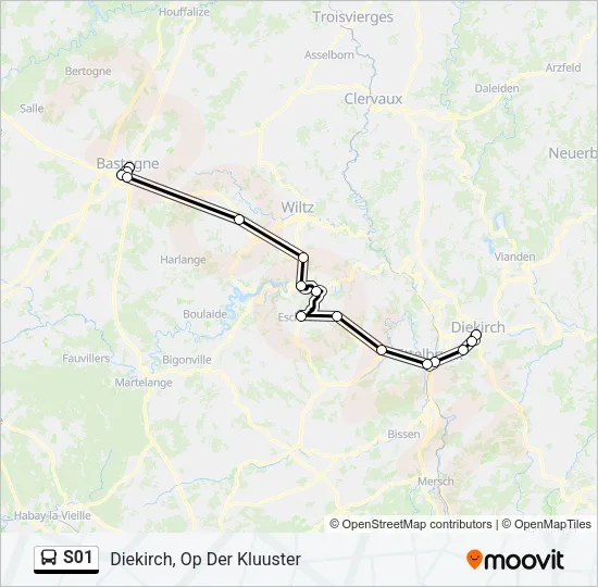 S01 Bus Line Map