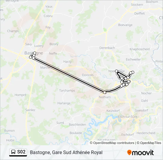 S02 Bus Line Map