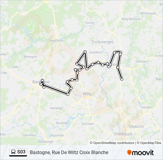 S03 bus Line Map