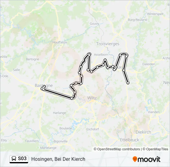 S03 Bus Line Map