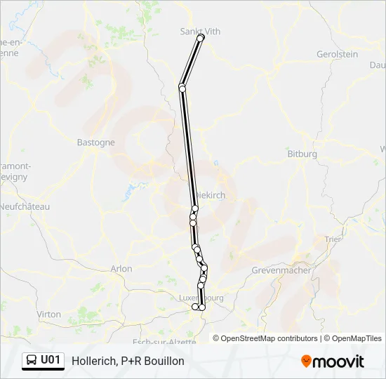 U01 Bus Line Map