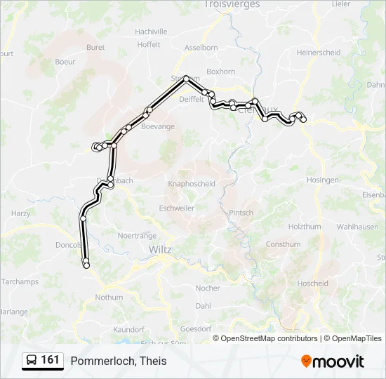 161 Bus Line Map