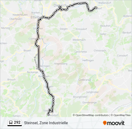 292 Bus Line Map
