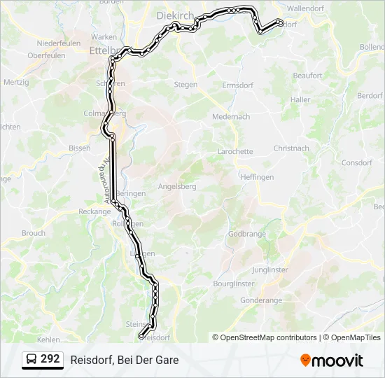 292 Bus Line Map