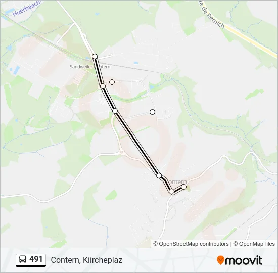 491 Bus Line Map