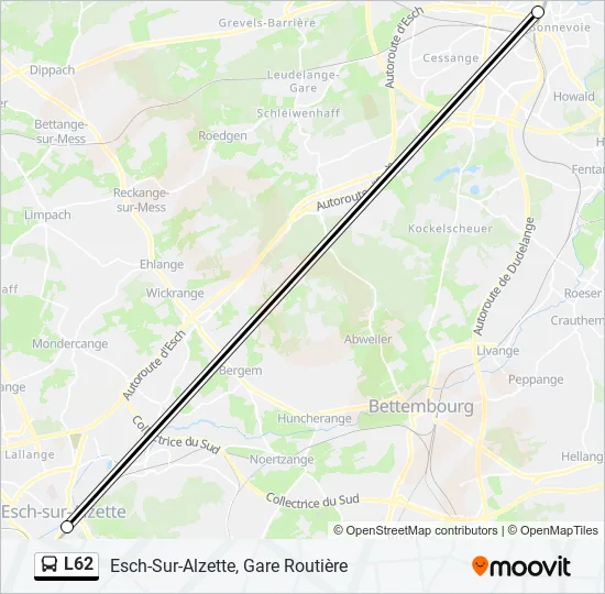 L62 Bus Line Map