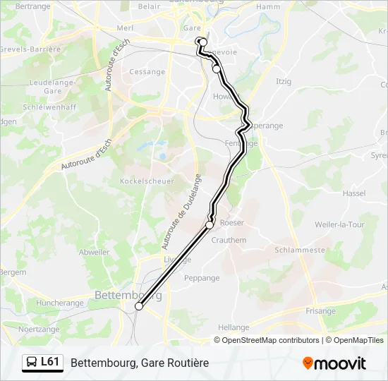 L61 Bus Line Map