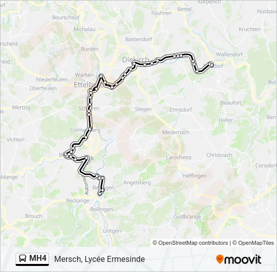 MH4 Bus Line Map