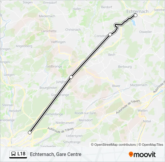 L18 Bus Line Map