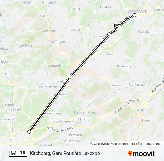 L18 Bus Line Map