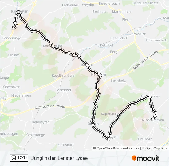 C20 Bus Line Map