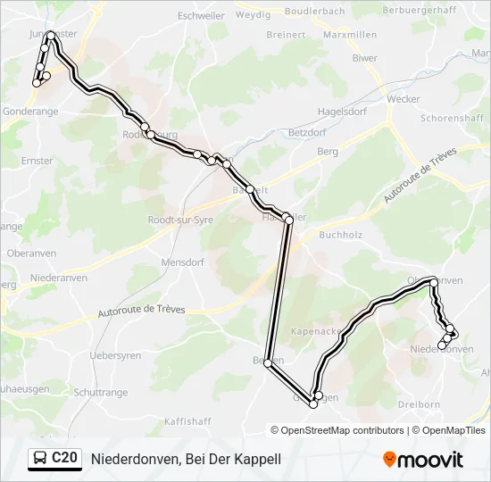 C20 Bus Line Map