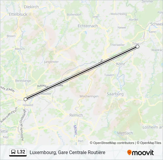 L32 Bus Line Map
