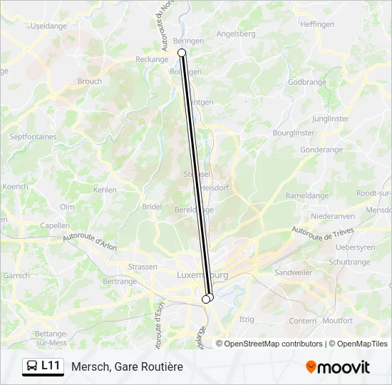 L11 Bus Line Map