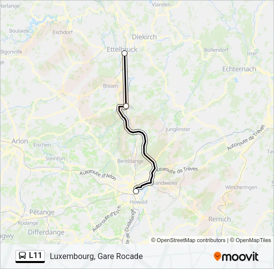 L11 Bus Line Map