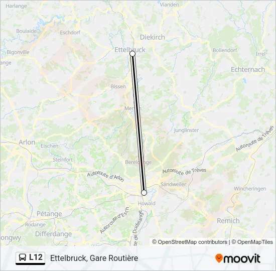 L12 Bus Line Map
