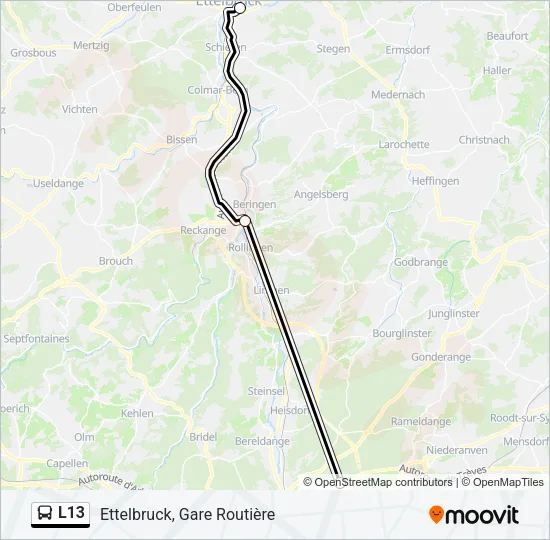 L13 Bus Line Map