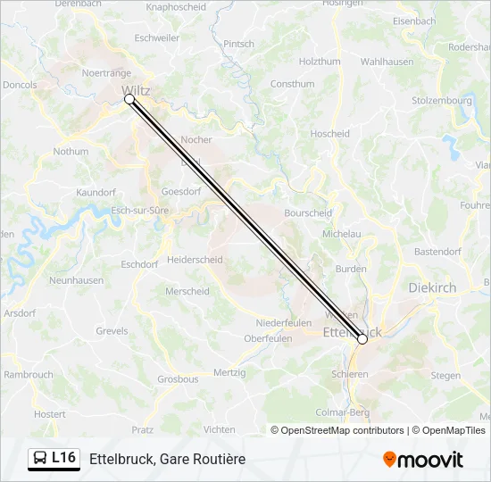 L16 Bus Line Map
