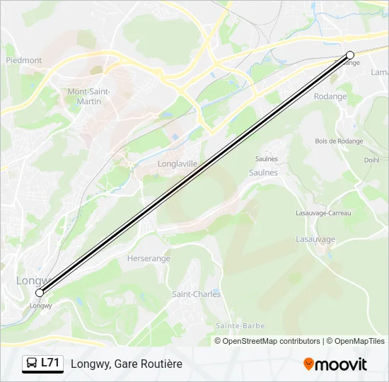 L71 Bus Line Map