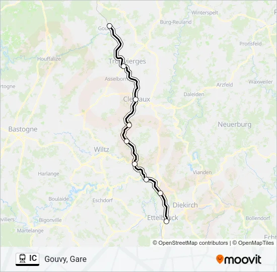 IC Train Line Map