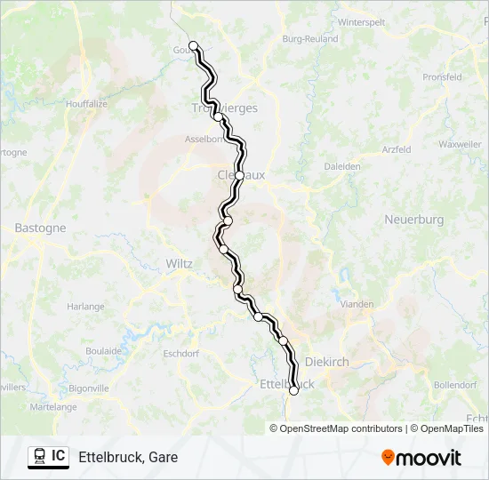 IC Train Line Map