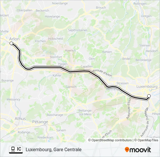 IC Train Line Map