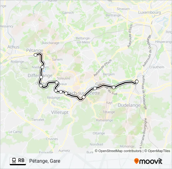 RB Train Line Map