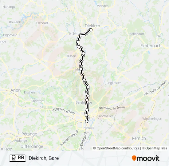 RB Train Line Map