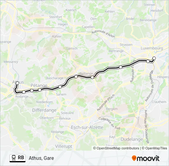 RB Train Line Map