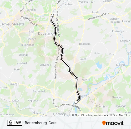 TGV Train Line Map