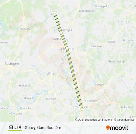 L14 Bus Line Map