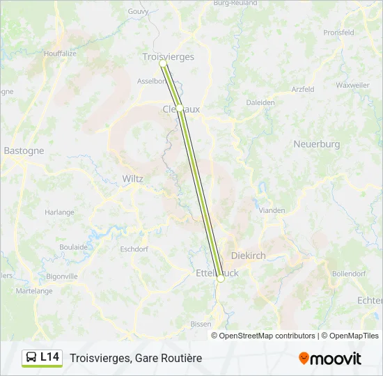 L14 Bus Line Map