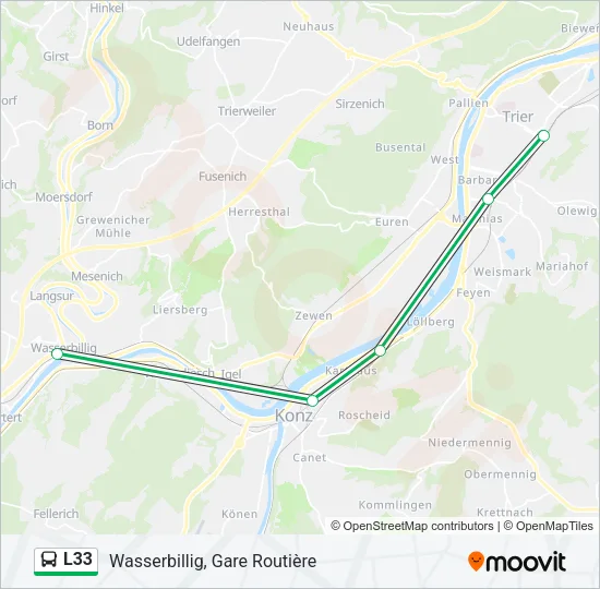 L33 Bus Line Map