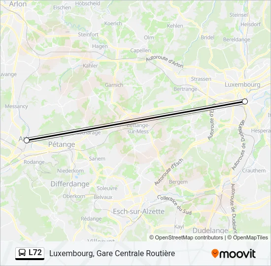 L72 Bus Line Map