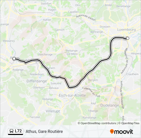 L72 Bus Line Map