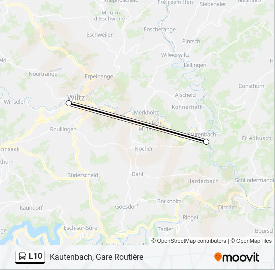 L10 Bus Line Map
