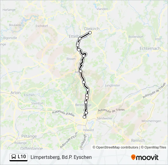 L10 Bus Line Map