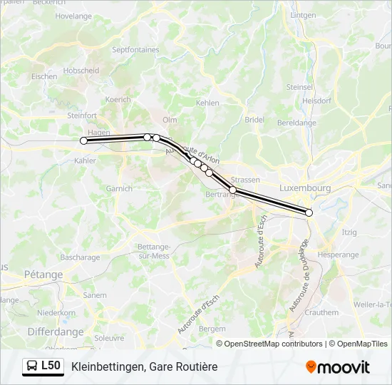 L50 Bus Line Map