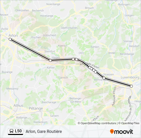 L50 Bus Line Map